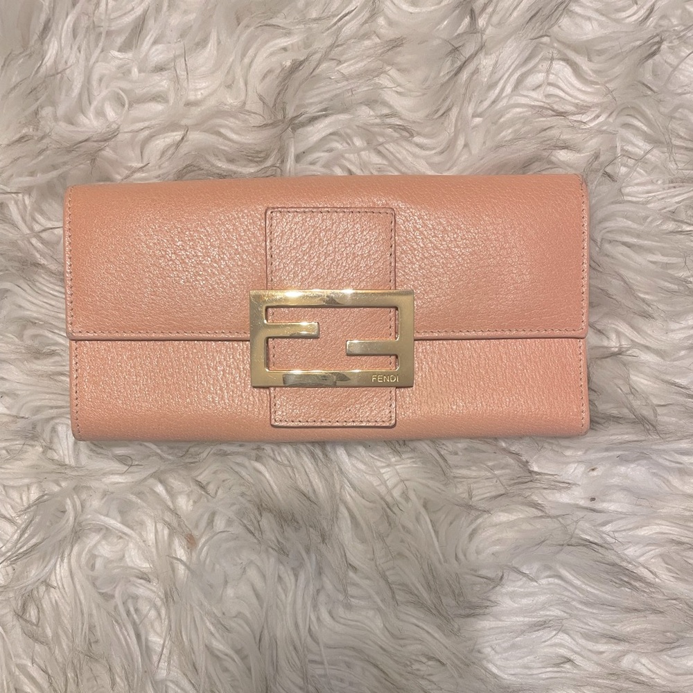 Fendi Pink Leather Long Continental wallet - Picture 1 of 13